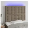 Image de Hoofdbord LED 80x5x118/128 cm stof taupe3122836