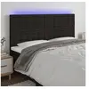 Image de Hoofdbord LED 180x5x118/128 cm stof zwart3122874