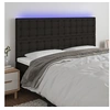 Image de Hoofdbord LED 200x5x118/128 cm stof zwart3122882