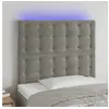 Image de Hoofdbord LED 80x5x118/128 cm fluweel lichtgrijs3122888