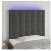 Image de Hoofdbord LED 80x5x118/128 cm fluweel donkergrijs3122889