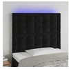 Image de Hoofdbord LED 90x5x118/128 cm fluweel zwart3122896