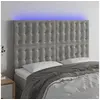 Image de Hoofdbord LED 144x5x118/128 cm fluweel lichtgrijs3122906