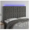 Image de Hoofdbord LED 144x5x118/128 cm fluweel donkergrijs3122907