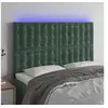 Image de Hoofdbord LED 144x5x118/128 cm fluweel donkergroen3122909