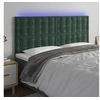 Image de Hoofdbord LED 160x5x118/128 cm fluweel donkergroen3122915