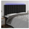Image de Hoofdbord LED 180x5x118/128 cm fluweel zwart3122920