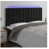 Image de Hoofdbord LED 200x5x118/128 cm fluweel zwart3122926