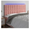 Image de Hoofdbord LED 200x5x118/128 cm fluweel roze3122929