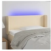 Image de Hoofdbord LED 83x16x78/88 cm stof cràmekleurig3122935