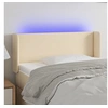 Image de Hoofdbord LED 103x16x78/88 cm stof cràmekleurig3122951