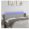 Image de Hoofdbord LED 147x16x78/88 cm stof lichtgrijs3122954
