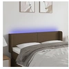 Image de Hoofdbord LED 147x16x78/88 cm stof donkerbruin3122957