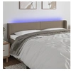 Image de Hoofdbord LED 163x16x78/88 cm stof taupe3122966