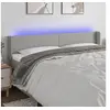 Image de Hoofdbord LED 183x16x78/88 cm stof lichtgrijs3122970