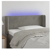 Image de Hoofdbord LED 93x16x78/88 cm fluweel lichtgrijs3122992