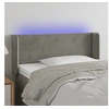 Image de Hoofdbord LED 103x16x78/88 cm fluweel lichtgrijs3122998