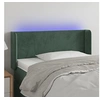 Image de Hoofdbord LED 103x16x78/88 cm fluweel donkergroen3123001