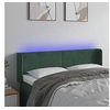 Image de Hoofdbord LED 147x16x78/88 cm fluweel donkergroen3123007