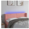 Image de Hoofdbord LED 147x16x78/88 cm fluweel roze3123009