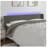 Image de Hoofdbord LED 163x16x78/88 cm fluweel donkergrijs3123011