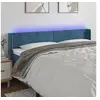 Image de Hoofdbord LED 203x16x78/88 cm fluweel donkerblauw3123026