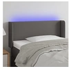 Image de Hoofdbord LED 83x16x78/88 cm kunstleer grijs3123032