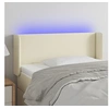 Image de Hoofdbord LED 103x16x78/88 cm kunstleer cràmekleurig3123042