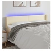 Image de Tête de lit à LED Crème 163x16x78/88 cm Similicuir