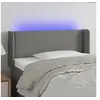 Image de Hoofdbord LED 103x16x78/88 cm stof donkergrijs3123087