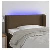Image de Hoofdbord LED 103x16x78/88 cm stof donkerbruin3123089