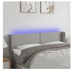 Image de Hoofdbord LED 147x16x78/88 cm stof lichtgrijs3123094
