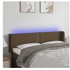 Image de Hoofdbord LED 147x16x78/88 cm stof donkerbruin3123097