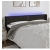 Image de Hoofdbord LED 163x16x78/88 cm stof zwart3123104