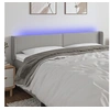 Image de Hoofdbord LED 183x16x78/88 cm stof lichtgrijs3123110