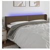 Image de Hoofdbord LED 183x16x78/88 cm stof donkerbruin3123113