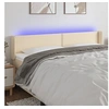 Image de Hoofdbord LED 183x16x78/88 cm stof cràmekleurig3123115