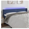 Image de Hoofdbord LED 183x16x78/88 cm stof blauw3123116