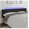 Image de Hoofdbord LED 203x16x78/88 cm stof zwart3123120
