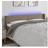 Image de Hoofdbord LED 203x16x78/88 cm stof taupe3123122