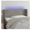 Image de Hoofdbord LED 83x16x78/88 cm fluweel lichtgrijs3123126