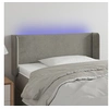 Image de Hoofdbord LED 103x16x78/88 cm fluweel lichtgrijs3123138