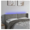 Image de Hoofdbord LED 147x16x78/88 cm fluweel lichtgrijs3123144