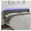 Image de Hoofdbord LED 183x16x78/88 cm fluweel donkergrijs3123157