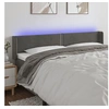 Image de Hoofdbord LED 203x16x78/88 cm fluweel donkergrijs3123163