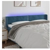 Image de Hoofdbord LED 203x16x78/88 cm fluweel donkerblauw3123166