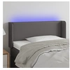 Image de Hoofdbord LED 83x16x78/88 cm kunstleer grijs3123172