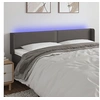 Image de Hoofdbord LED 203x16x78/88 cm kunstleer grijs3123208