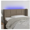 Image de Hoofdbord LED 103x16x78/88 cm stof taupe3123230
