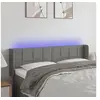 Image de Hoofdbord LED 147x16x78/88 cm stof donkergrijs3123235